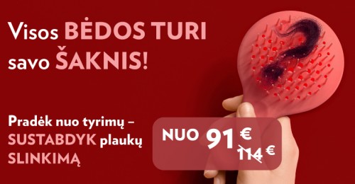 Pradėk nuo tyrimų – sustabdyk plaukų slinkimą!